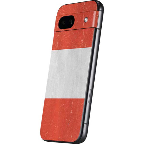 Peru Flag Distressed Google Pixel 8a Skin